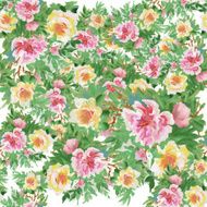 Floral colorful spring flowers seamless pattern on white background