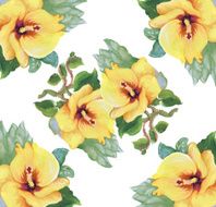 Floral colorful spring flowers seamless pattern on white background N3