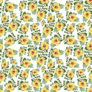 Floral colorful spring flowers seamless pattern on white background N4