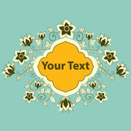 flower label Vector illustration