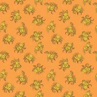 retro pattern of cute bouquets little flowers seamless vector background N2