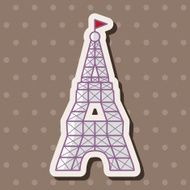 Eiffel Tower theme elements vector eps N6