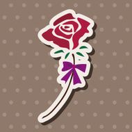 Valentine's Day flower flat icon elements background eps10 N4