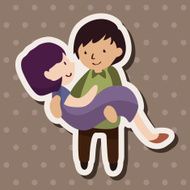 Valentine's day theme love couple elements vector N20