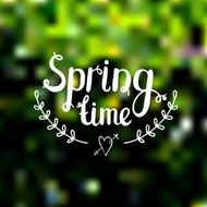 Spring background Photo overlay time on blurred