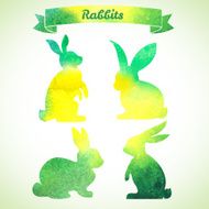 Set of Easter rabbits