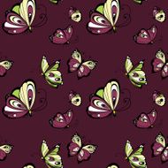 Flying butterflies seamless pattern N2