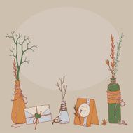 design for greeting card Wedding decor