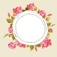 Vintage Greeting Card Watercolor Illustration