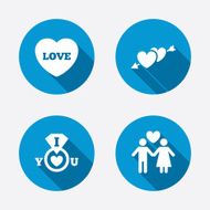 Valentine day icons I love you ring sign N12