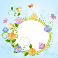 Spring illustration with beautiful flowers N3