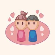 Valentine's day couple theme elements N53
