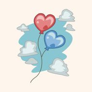 Valentine's Day balloons theme elements N7