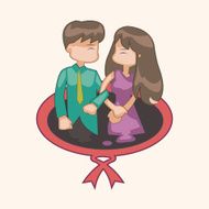 Valentine's day couple theme elements N58