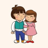 Valentine's day couple theme elements N60