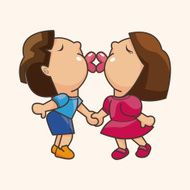 Valentine's day couple theme elements N62