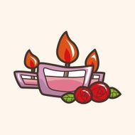 Valentine's Day candle theme elements N8