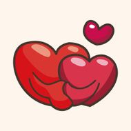 Valentine's Day love heart theme elements N21
