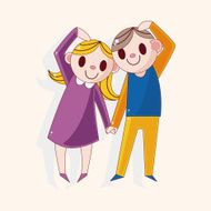 Valentine's day couple theme elements N63