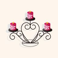 Valentine's Day candle theme elements N9
