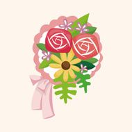 flower bouquet theme elements N19
