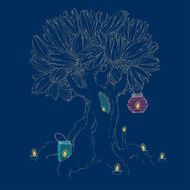 Magic tree and candles