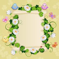 Illustration with beautiful flowers