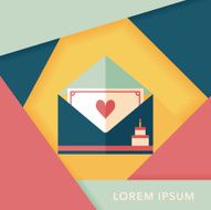 Happy birthday card flat icon with long shadow eps10 N30