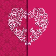 Greeting card heart for Valentin Day