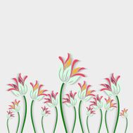 Bouquet of fantastic white flowers made in 3d style N2