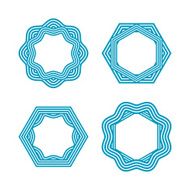 Set of linear frames emblems and badges N2