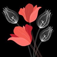 beautiful bouquet of tulips N2