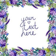 Floral frame with wildflowers N4