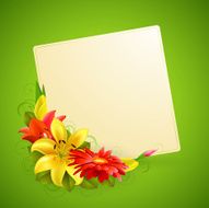 Greeting card with flowers N10