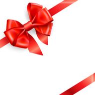 red bow isolated on white
