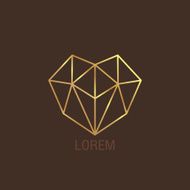HEART diamond logo vector N2