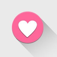 Heart in circle icon great for any use Vector EPS10