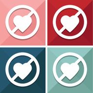 Heart icons set great for any use Vector EPS10 N2