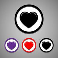 Heart icons set great for any use Vector EPS10 N3