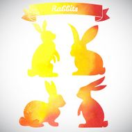 Set of Easter rabbits N2