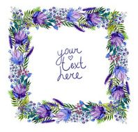 Floral frame with wildflowers N5