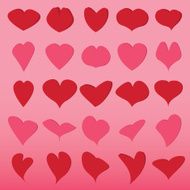 vector of heart set
