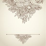 brown outline floral on light 02