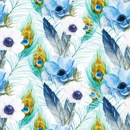 Anemones flowers pattern N6