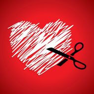 scissors cut heart N2