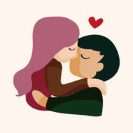 Valentine's day theme love couple elements vector N27