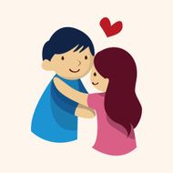 Valentine's day theme love couple elements vector N28