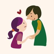 Valentine's day theme love couple elements vector N29