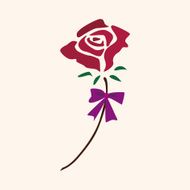 Valentine's Day flower flat icon elements background eps10 N5