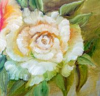 Vinage pink and yellow roses N5